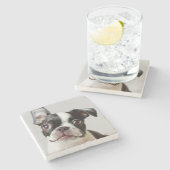 Dessous-de-verre En Pierre Boston Terrier (Côté)