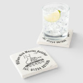 Dessous-de-verre En Pierre Boucher maître (Côté)