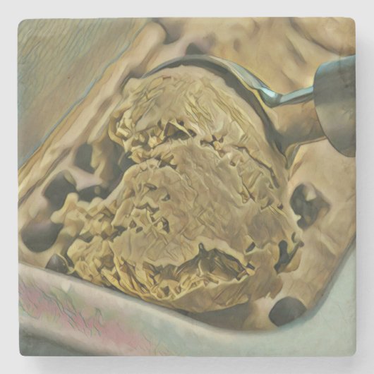 Dessous-de-verre En Pierre Bouchon de crème glacée (Devant)