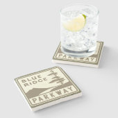 Dessous-de-verre En Pierre Bouclier Blue Ridge Parkway (Côté)