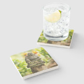 Dessous-de-verre En Pierre Bouddha dans le jardin hawaïen (Côté)