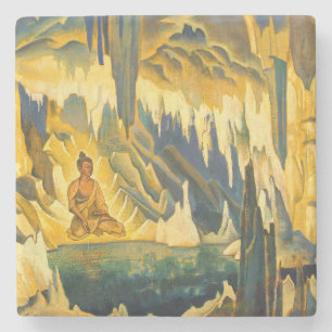 Dessous-de-verre En Pierre Bouddha le gagnant (art bouddhiste) (par Roerich)