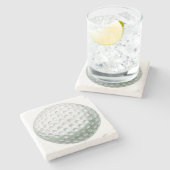 Dessous-de-verre En Pierre Boule de golf (Côté)