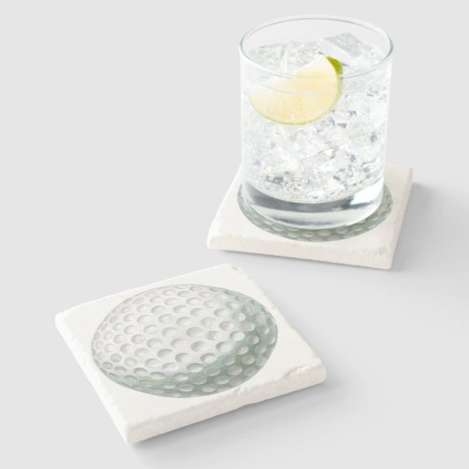 Dessous-de-verre En Pierre Boule de golf (Côté)