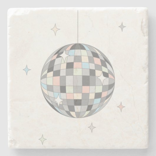 Dessous-de-verre En Pierre Boule Disco (Devant)