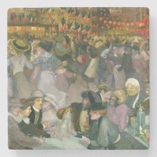 Dessous-de-verre En Pierre Boule le 14 juillet