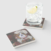 Dessous-de-verre En Pierre Bouledogue (Côté)