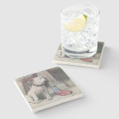 Dessous-de-verre En Pierre Bouledogue (Côté)