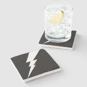 Dessous-de-verre En Pierre Boulon éclair blanc (Côté)