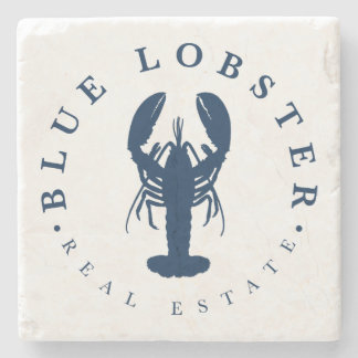 Dessous-de-verre En Pierre Bouton Immobilier Homard Bleu