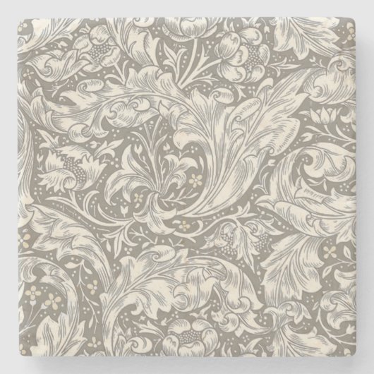 Dessous-de-verre En Pierre Boutonnière de William Morris Fleur Botanique (Devant)