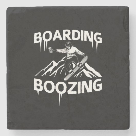 Dessous-de-verre En Pierre Boyage de snowboard (Devant)