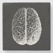 Dessous-de-verre En Pierre Brains ! (Devant)