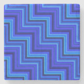 Dessous-de-verre En Pierre Brayures bleues escaliers motif (Devant)