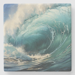 Dessous-de-verre En Pierre Breaking Surf Peinture