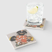 Dessous-de-verre En Pierre Bridge Game par Norman Rockwell (Côté)