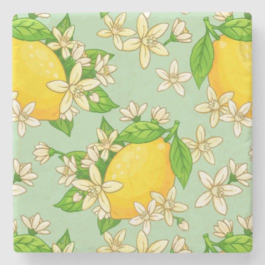 Dessous-de-verre En Pierre bright yellow lemons (Devant)