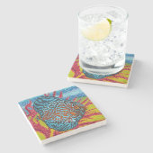 Dessous-de-verre En Pierre Brillant poisson tropical II (Côté)