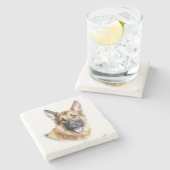 Dessous-de-verre En Pierre Bronson les dessous de verre de marbre de berger (Côté)