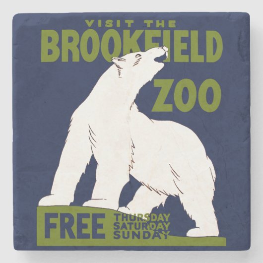 Dessous-de-verre En Pierre Brookfield Zoo, Programme d'art fédéral Poster 193 (Devant)