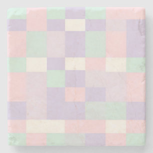 Dessous-de-verre En Pierre Buffalo Plaid Pastel Rustique Cottagecore Tables