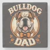 Dessous-de-verre En Pierre bulldog dad – cute vintage bulldog father’s day (Devant)