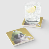 Dessous-de-verre En Pierre Bulldog français (Côté)