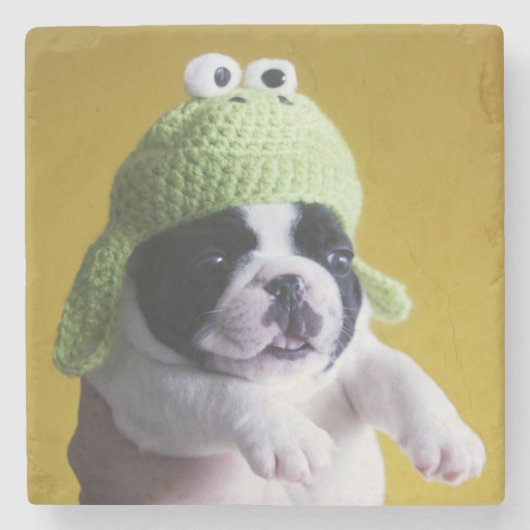 Dessous-de-verre En Pierre Bulldog français (Devant)