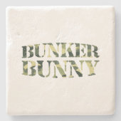 DESSOUS-DE-VERRE EN PIERRE BUNKER BUNNY CAMO / CAMOUFLAGE (Devant)