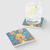 Dessous-de-verre En Pierre Bunny Bliss (Côté)