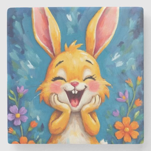 Dessous-de-verre En Pierre Bunny Bliss (Devant)