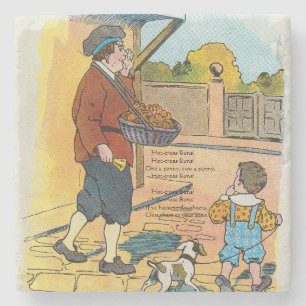 Dessous-de-verre En Pierre Buns Hot-cross, Mère Goose Nursery Rhyme Photo