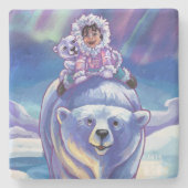 Dessous-de-verre En Pierre Bus à ours polaire (Devant)