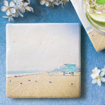 Dessous-de-verre En Pierre Cabine de sauveteur des mouettes de la mer de Cali<br><div class="desc">Détendez-vous avec votre boisson préférée sur ce magnifique dessous de verre en pierre monogramme couleur pastel, tout en vous rappelant l'odeur de sel frais de l'air marin. Découvrez et explorez la solitude d'une plage de Californie vide. Fait un grand cadeau de ménage! Vous pouvez facilement personnaliser ce dessous de verre...</div>