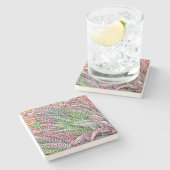 DESSOUS-DE-VERRE EN PIERRE "CACTUS" (Côté)