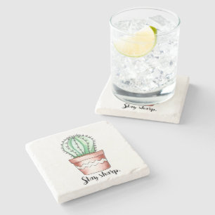 Dessous-de-verre En Pierre Cactus Restez Vif