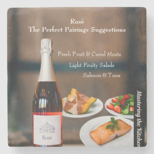 Dessous-de-verre En Pierre Cadeau de cuisine pour amateur de vin rosé / Assoc