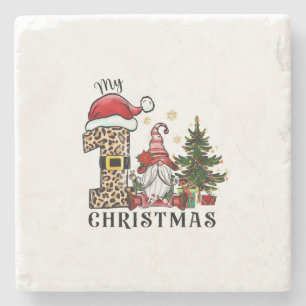 Dessous-de-verre En Pierre Cadeau de Noël Mon premier Noël