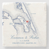Cadeau Mariage Pirate's Cove Manteo Carte Bleu Mar