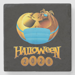 Dessous-de-verre En Pierre Cadeau Spider Citrouille Halloween Et Masque Ara