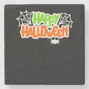 Dessous-de-verre En Pierre Cadeau Spider Happy Halloween coloré mignon arai