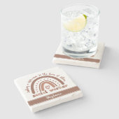 Dessous-de-verre En Pierre Cadeaux d'évaluation personnalisés des travailleur (Côté)