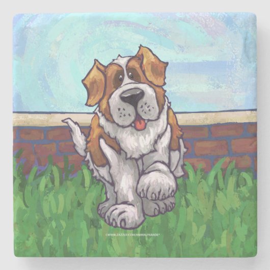 Dessous-de-verre En Pierre Cadeaux et accessoires St. Bernard (Devant)