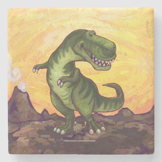 Dessous-de-verre En Pierre Cadeaux et accessoires Tyrannosaurus (Devant)