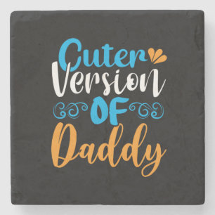 Dessous-de-verre En Pierre Cadeaux Papa Version plus mignonne de Papa