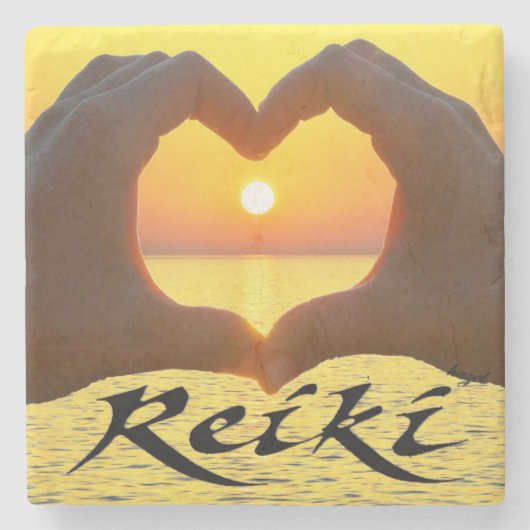 Dessous-de-verre En Pierre Cadeaux Reiki, Reiki (Devant)