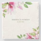 Dessous-de-verre En Pierre Cadre magnolia rose (Devant)