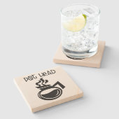 Dessous-de-verre En Pierre Café POT HEAD (Côté)