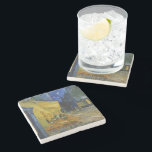 Dessous-de-verre En Pierre Café Terrasse en soirée | Vincent van Gogh<br><div class="desc">Cafe Terrace at Night (1888) de Vincent van Gogh est une représentation lumineuse et emblématique d'un café extérieur à Arles, en France, sous un ciel étoilé. Le jaune vif du café contraste magnifiquement avec le bleu profond de la nuit, créant une ambiance chaleureuse et accueillante. Les coups de pinceau expressifs...</div>