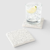 Dessous-de-verre En Pierre Calculs mathématiques écrits illustrations (Côté)